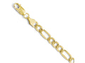 FJC Finejewelers 10k Yellow Gold 6.0mm Concave Figaro Bracelet