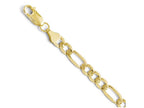 FJC Finejewelers 10k Yellow Gold 6.0mm Concave Figaro Bracelet