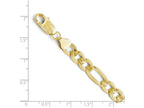 FJC Finejewelers 10k Yellow Gold 7.5mm Concave Figaro Chain Necklace