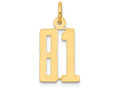 FJC Finejewelers 14k Yellow Gold Small Polished Elongated 81 Charm