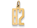 FJC Finejewelers 14k Yellow Gold Small Polished Elongated 82 Charm