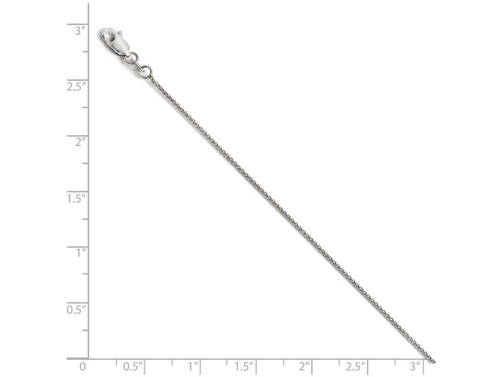 FJC Finejewelers 10k White Gold 1mm Wheat Bracelet