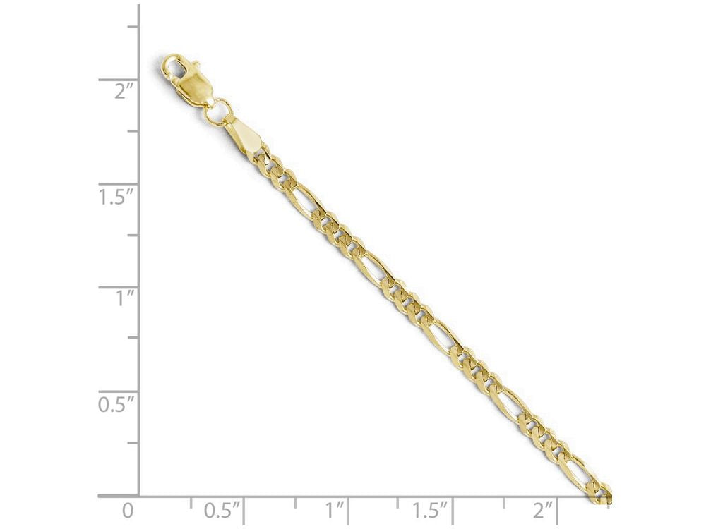 FJC Finejewelers 10k 3.0mm Figaro Chain Ankle Bracelet