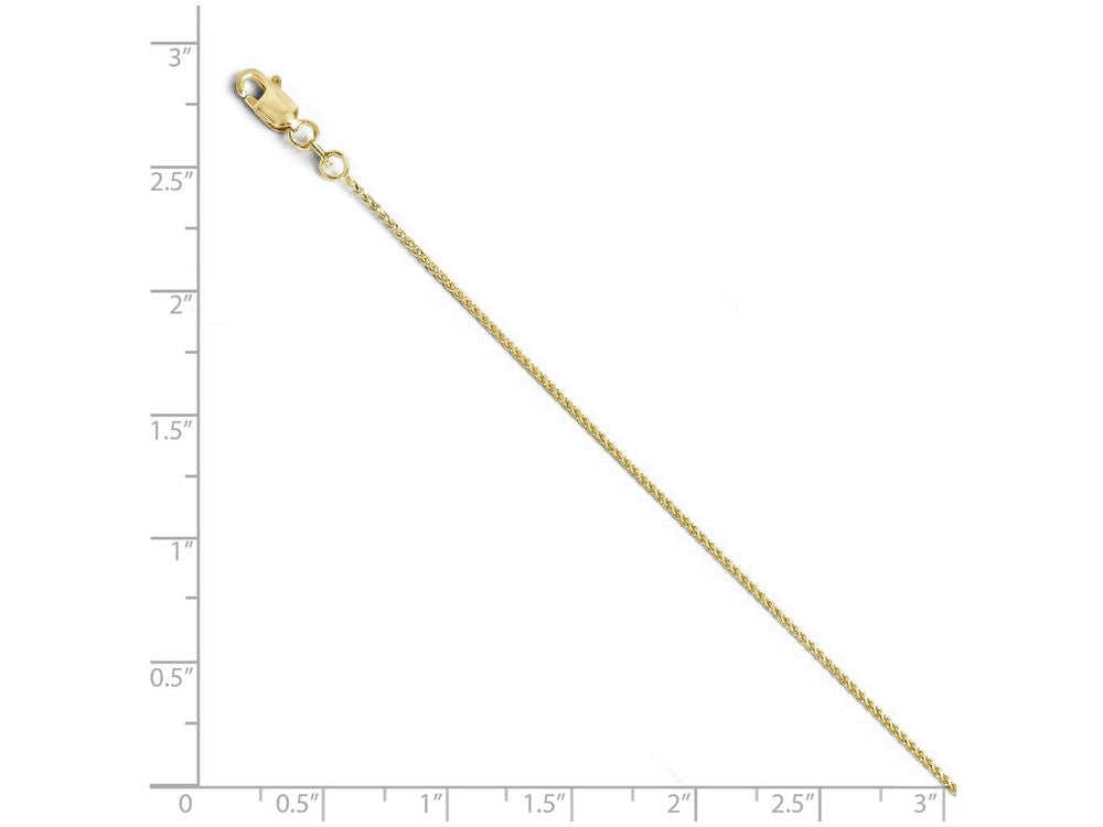 FJC Finejewelers 10k 1mm wide by 20 inched in length Bright Cut Wheat Chain Necklace