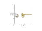 FJC Finejewelers 14k Yellow Gold Cz Stud-4.0mm Earrings