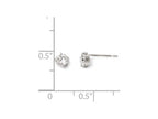 FJC Finejewelers 14k White Gold Cz Stud-4.0mm Earrings