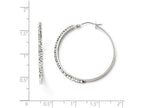 FJC Finejewelers 14k White Gold Hinged Hoop Earrings