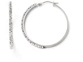 FJC Finejewelers 14k White Gold Hinged Hoop Earrings