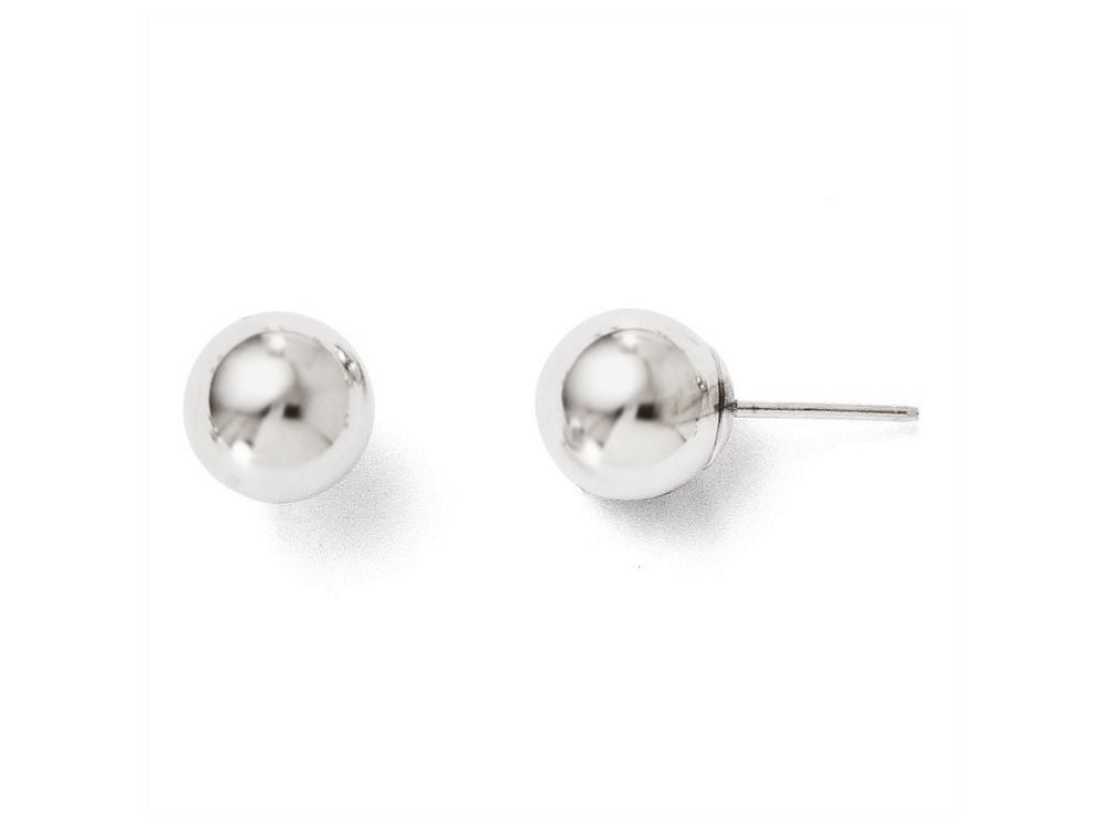 FJC Finejewelers 14k White Gold Polished 7mm Ball Post Earrings