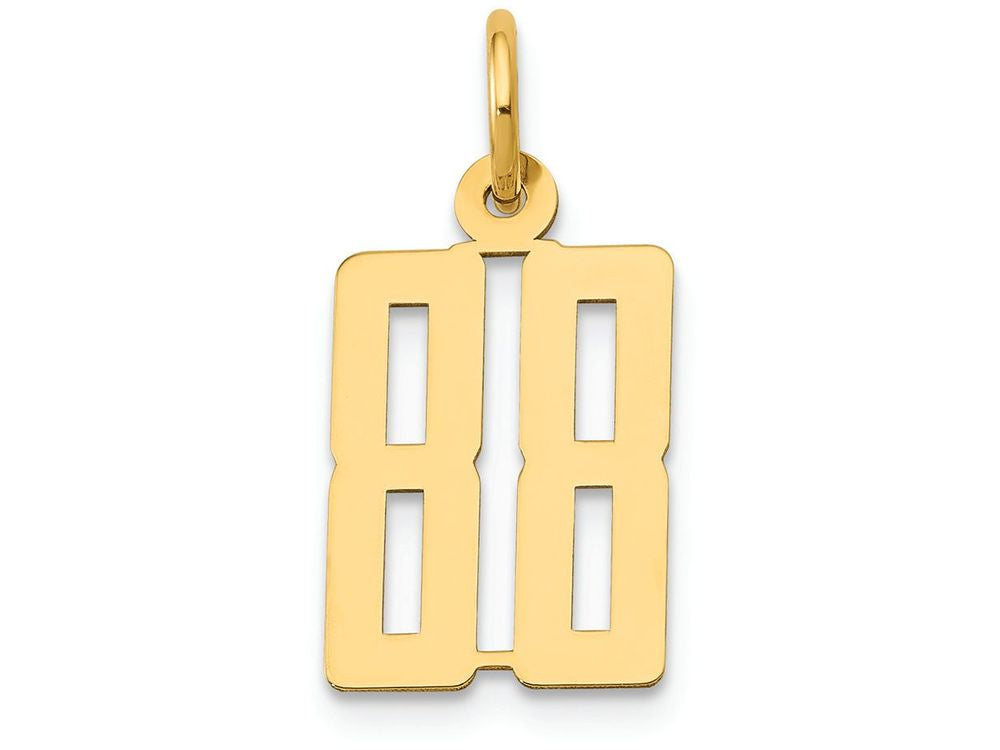 FJC Finejewelers 14k Yellow Gold Small Polished Elongated 88 Charm