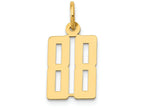 FJC Finejewelers 14k Yellow Gold Small Polished Elongated 88 Charm