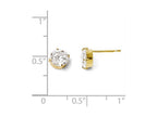 FJC Finejewelers 14k Yellow Gold Cz Stud-6.0mm Earrings