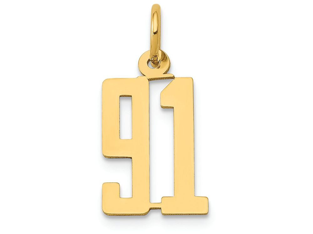 FJC Finejewelers 14k Yellow Gold Small Polished Elongated 91 Charm