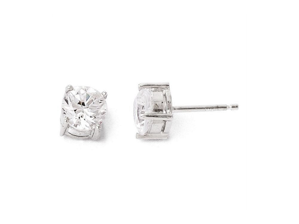 FJC Finejewelers 14k White Gold Cz Stud-6.0mm Earrings