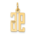 FJC Finejewelers 14k Yellow Gold Small Polished Elongated 96 Charm