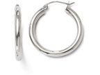 FJC Finejewelers 14k White Gold Polished Hoop Earrings