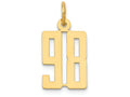 FJC Finejewelers 14k Yellow Gold Small Polished Elongated 98 Charm