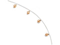 FJC Finejewelers Sterling Silver Rose-tone Flash Plated Anklet Adj. (9-10)
