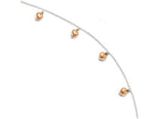 FJC Finejewelers Sterling Silver Rose-tone Flash Plated Anklet Adj. (9-10)