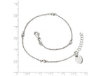FJC Finejewelers Sterling Silver Adjustable Anklet (9-10)