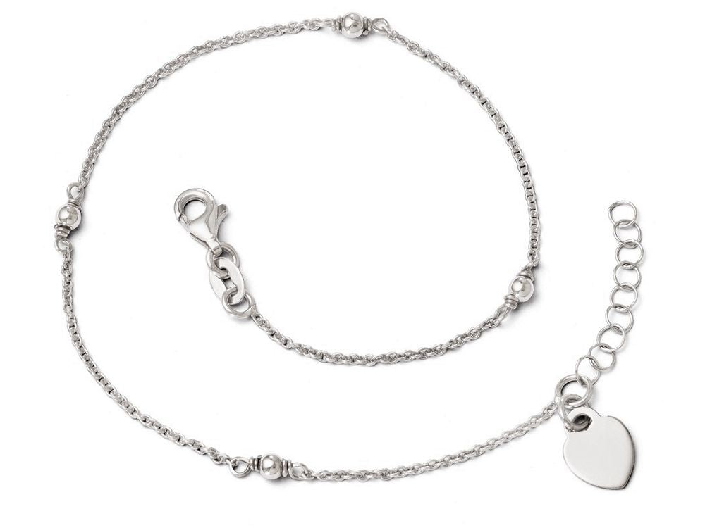 FJC Finejewelers Sterling Silver Adjustable Anklet (9-10)