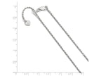 FJC Finejewelers Sterling Silver Adjustable Rope Chain Necklace