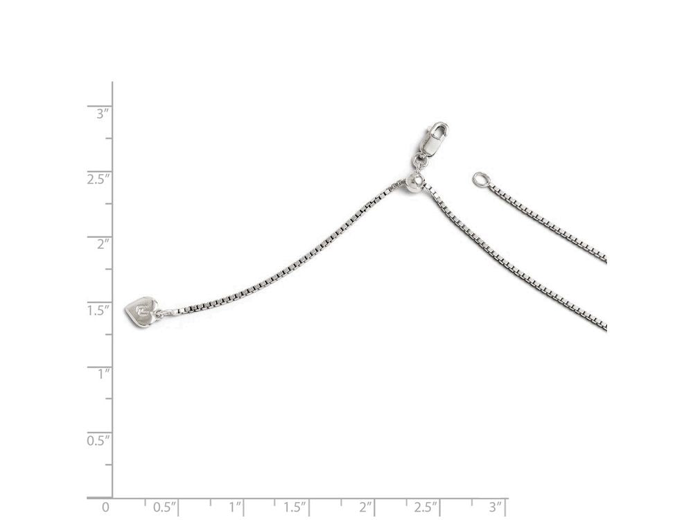 FJC Finejewelers Sterling Silver Adjustable Box Chain Necklace
