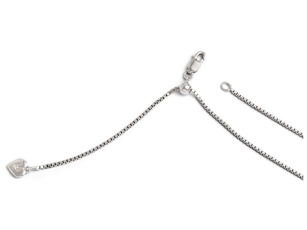 FJC Finejewelers Sterling Silver Adjustable Box Chain Necklace
