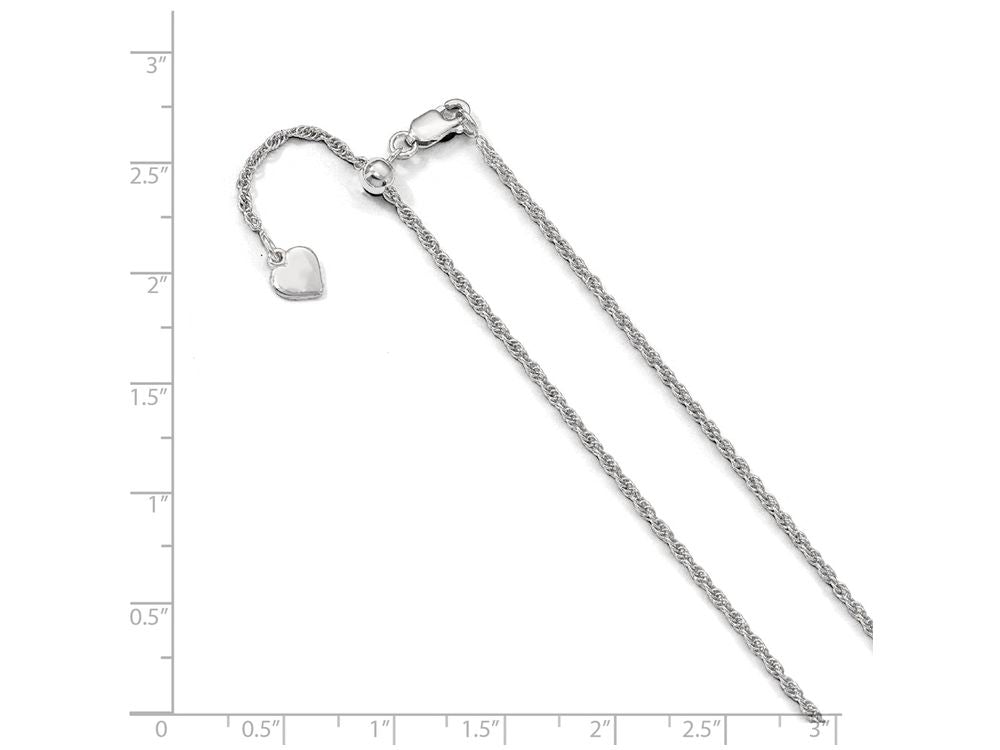 FJC Finejewelers Sterling Silver Loose Rope Adjustable Chain Necklace