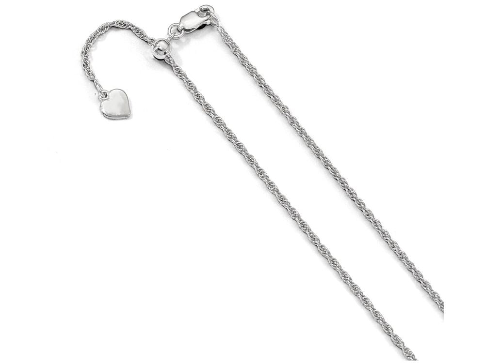 FJC Finejewelers Sterling Silver Loose Rope Adjustable Chain Necklace