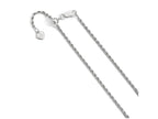 FJC Finejewelers Sterling Silver Adjustable Rope Chain Necklace