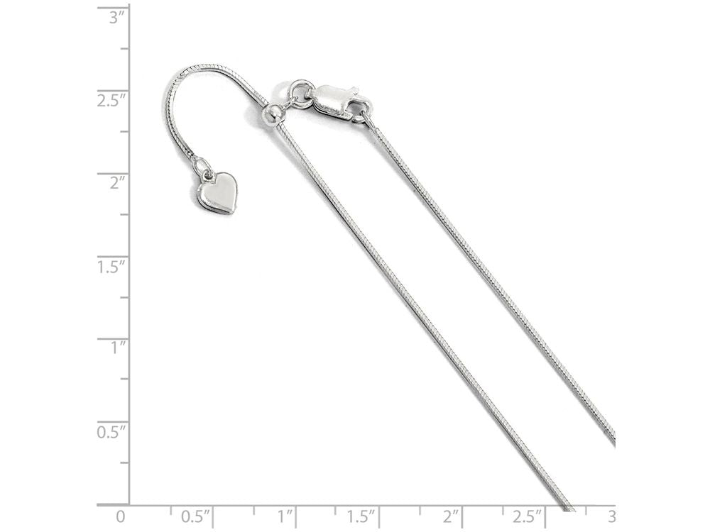 FJC Finejewelers Sterling Silver Square Adjustable Snake Chain Necklace