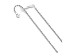 FJC Finejewelers Sterling Silver Adjustable Rope Chain Necklace