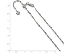 FJC Finejewelers Sterling Silver Adjustable Cable Chain Necklace