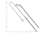 FJC Finejewelers Sterling Silver Adjustable Spiga Chain Necklace