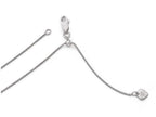 FJC Finejewelers Sterling Silver Round Rectangle Box Adjustable Chain Necklace