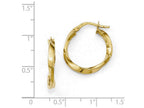 FJC Finejewelers 14k Yellow Gold Polished Twisted Hoop Earrings
