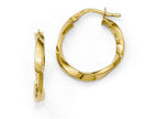 FJC Finejewelers 14k Yellow Gold Polished Twisted Hoop Earrings