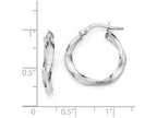 FJC Finejewelers 14k White Gold Polished Twisted Hoop Earrings