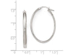 FJC Finejewelers 14k White Gold Polished Oval Hoop Earrings