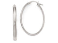 FJC Finejewelers 14k White Gold Polished Oval Hoop Earrings