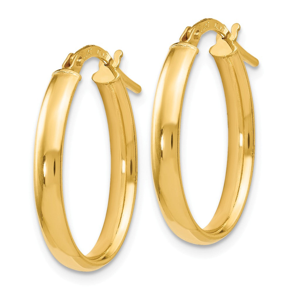 FJC Finejewelers 14k Yellow Gold Polished Oval Hoop Earrings
