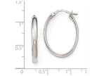 FJC Finejewelers 14k White Gold Polished Oval Hoop Earrings