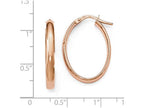 FJC Finejewelers 14k Rose Gold Polished Oval Hoop Earrings