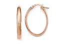 FJC Finejewelers 14k Rose Gold Polished Oval Hoop Earrings