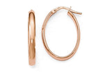 FJC Finejewelers 14k Rose Gold Polished Oval Hoop Earrings