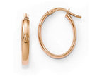 FJC Finejewelers 14k Rose Gold Polished Oval Hoop Earrings
