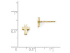 FJC Finejewelers Small 14k Yellow Gold Polished Cross Post Earrings