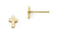 FJC Finejewelers Small 14k Yellow Gold Polished Cross Post Earrings