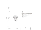FJC Finejewelers 14k White Gold Polished Cross Post Earrings